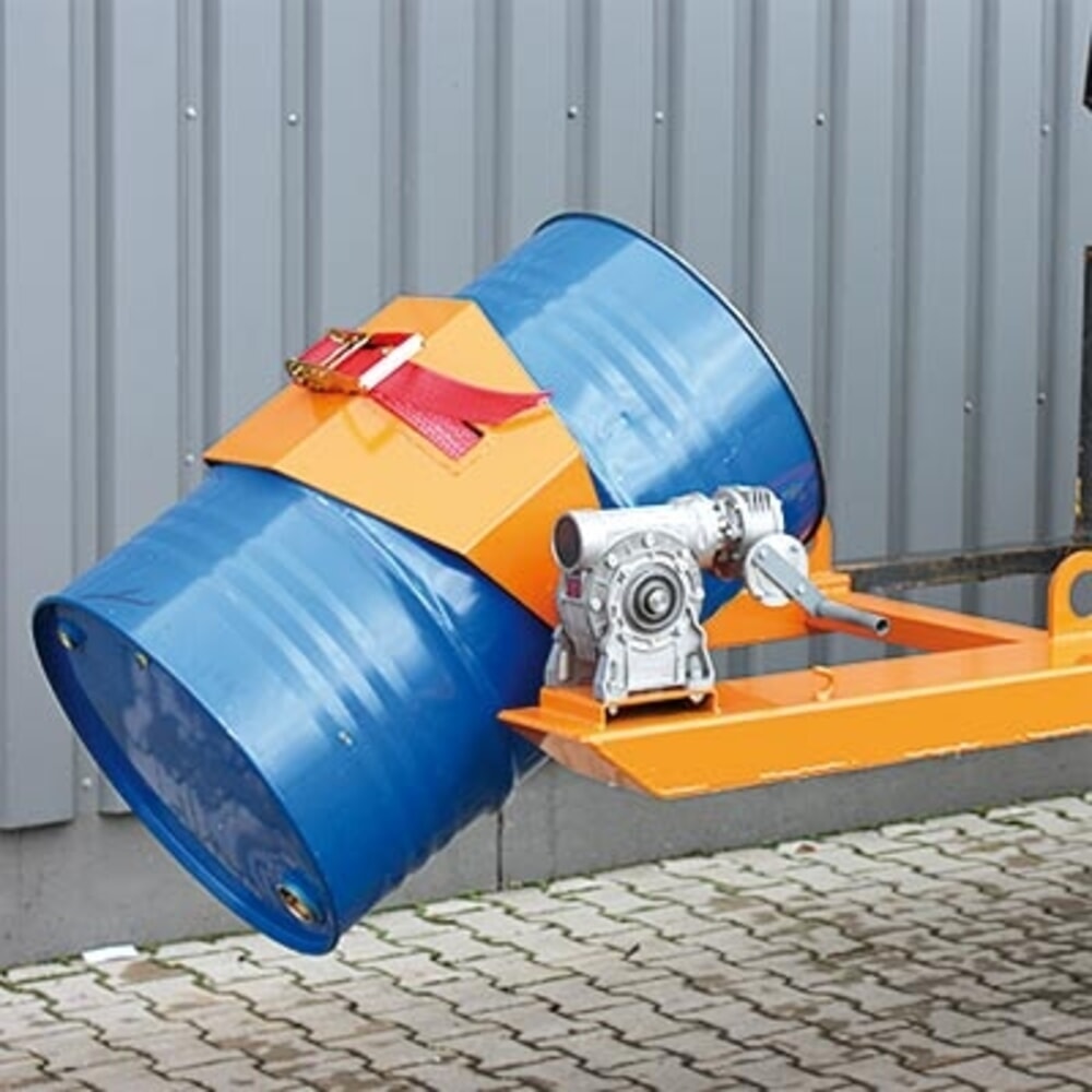 N° de l'image du produit 5 : Eichinger® Basculeur de fûts et de poubelles, manivelle, 1 x fût orangé pur