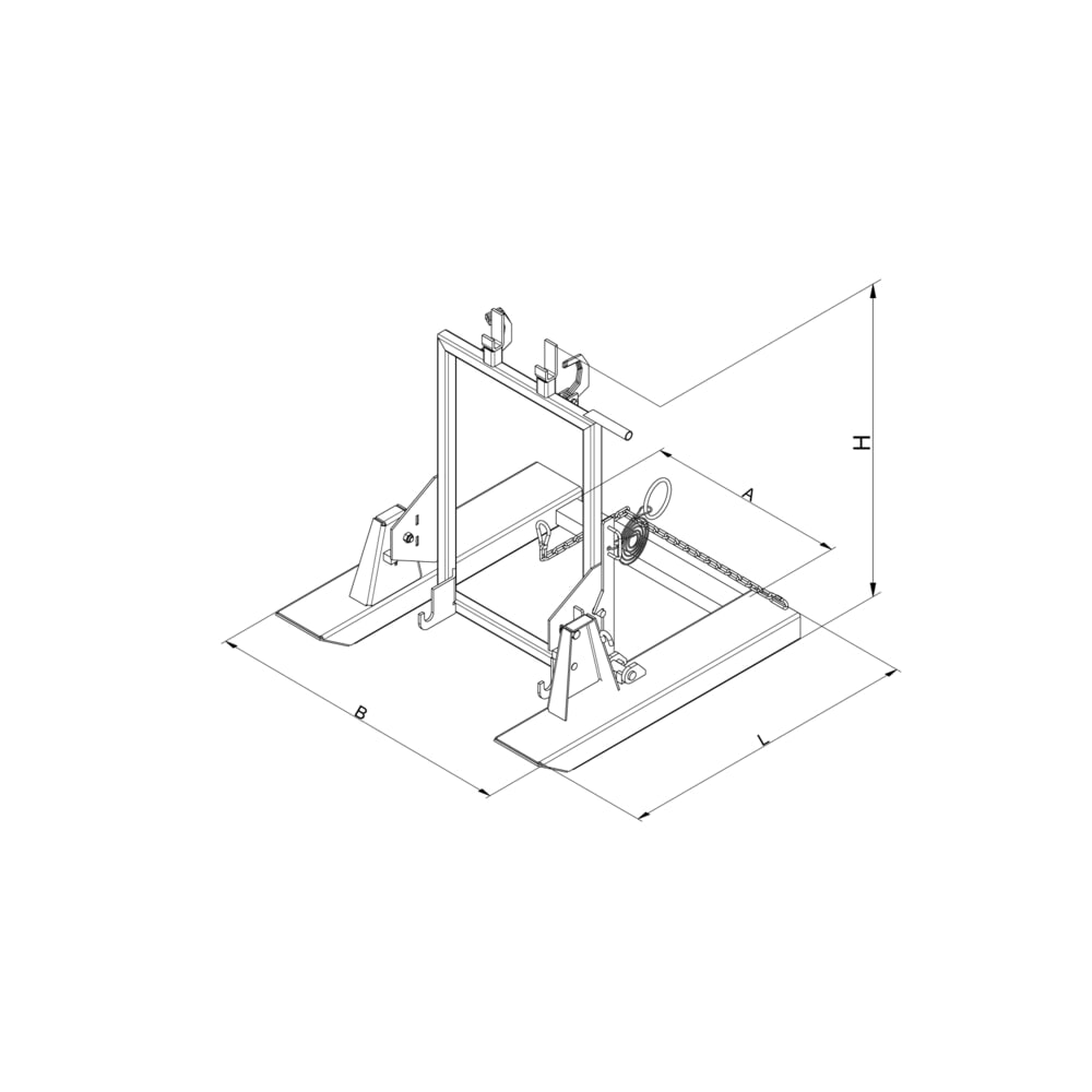 N° de l'image du produit 6 : Eichinger® Basculeur de poubelle pour poubelles d’ordures ménagères, 600 kg, poubelle de 80 ou 120 litres orangé pur