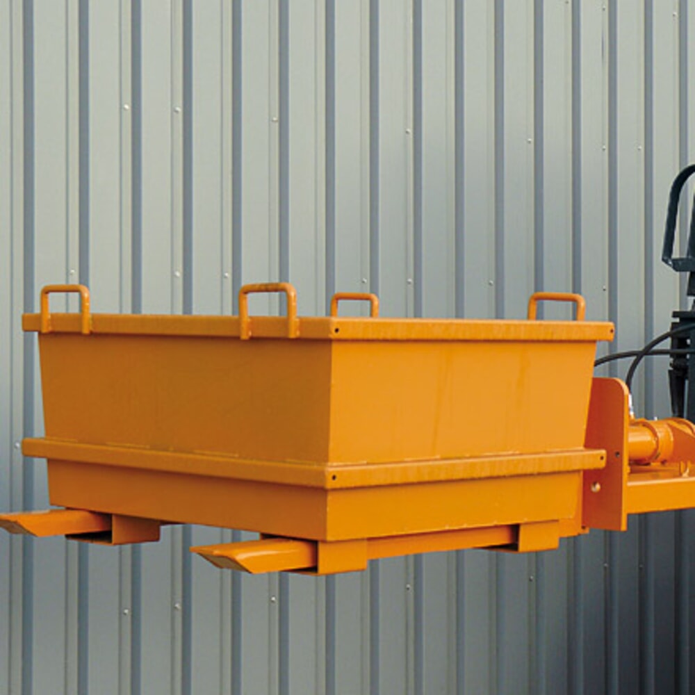 N° de l'image du produit 3 : Eichinger® Basculeur de benne hydraulique pour conteneur avec fourreaux, 1 500 kg, orangé pur