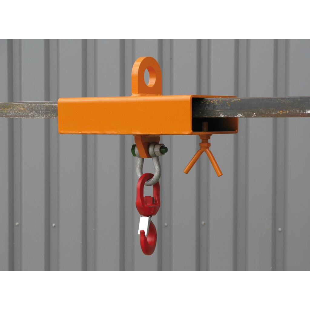 N° de l'image du produit 4 : Eichinger® Rehausse de chariot pour crochet de levage pour 1 bras, 1 000 kg, orangé pur