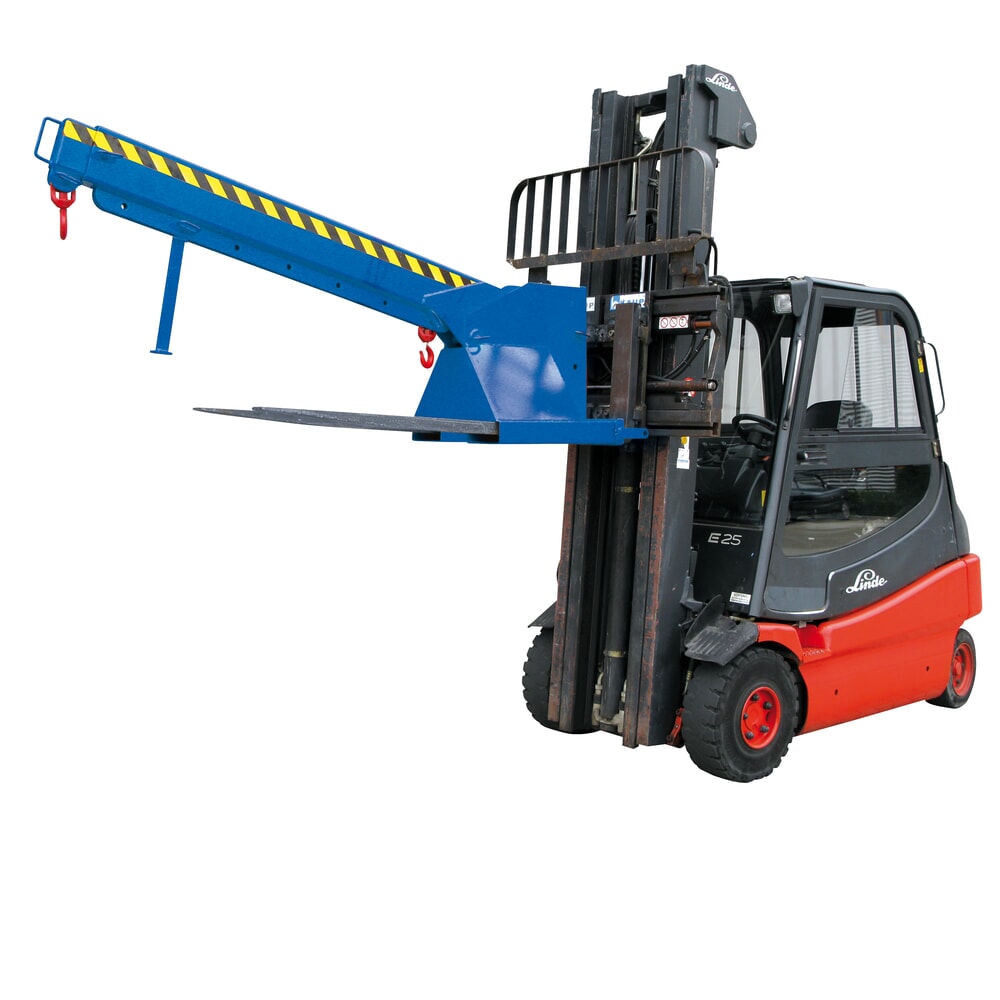 N° de l'image du produit 1 : Eichinger® Bras de grue télescopique et réglable en hauteur, 5 000 kg, bleu gentiane