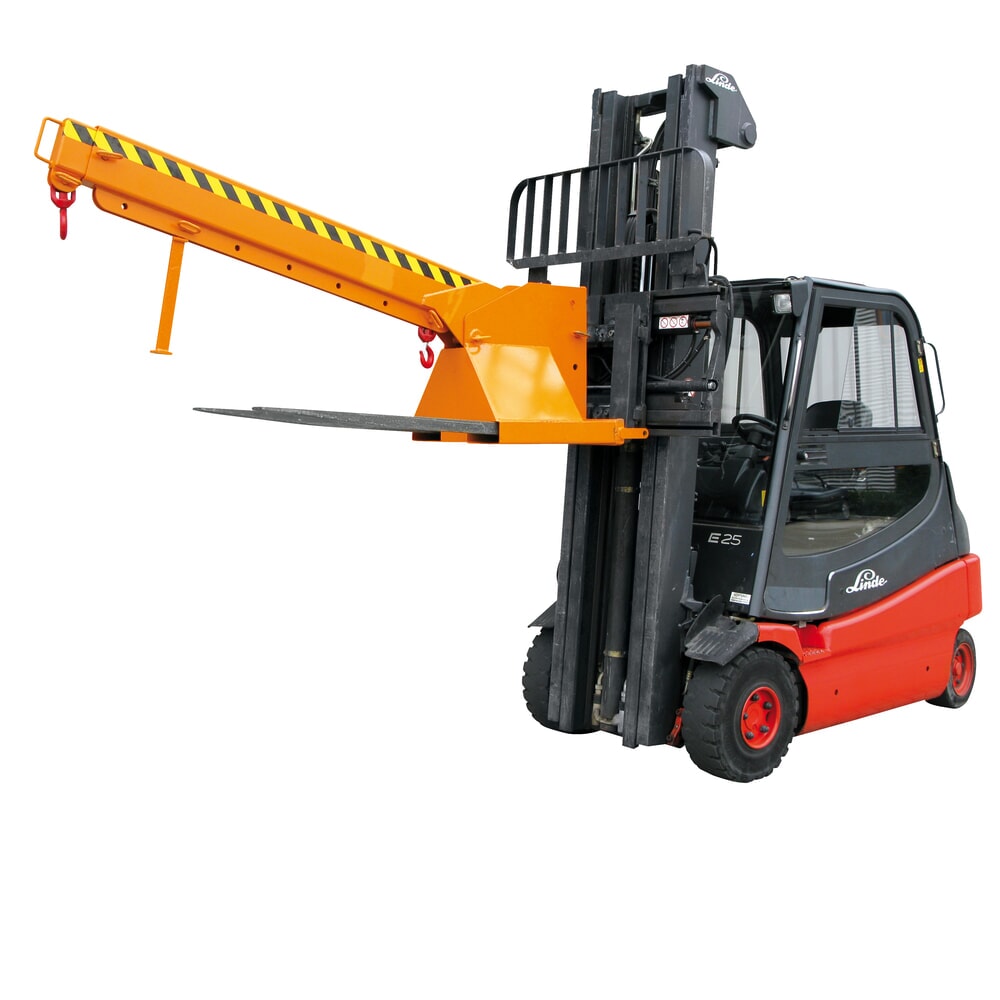 N° de l'image du produit 6 : Eichinger® Bras de grue télescopique et réglable en hauteur, 2 500 kg, orangé pur