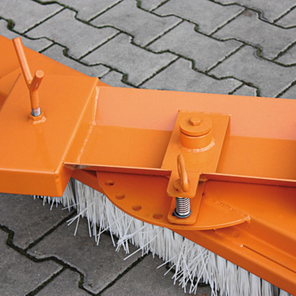 N° de l'image du produit 4 : Eichinger® Balai pour chariot élévateur, chargeur à roues, etc., largeur 1 000 mm orangé pur