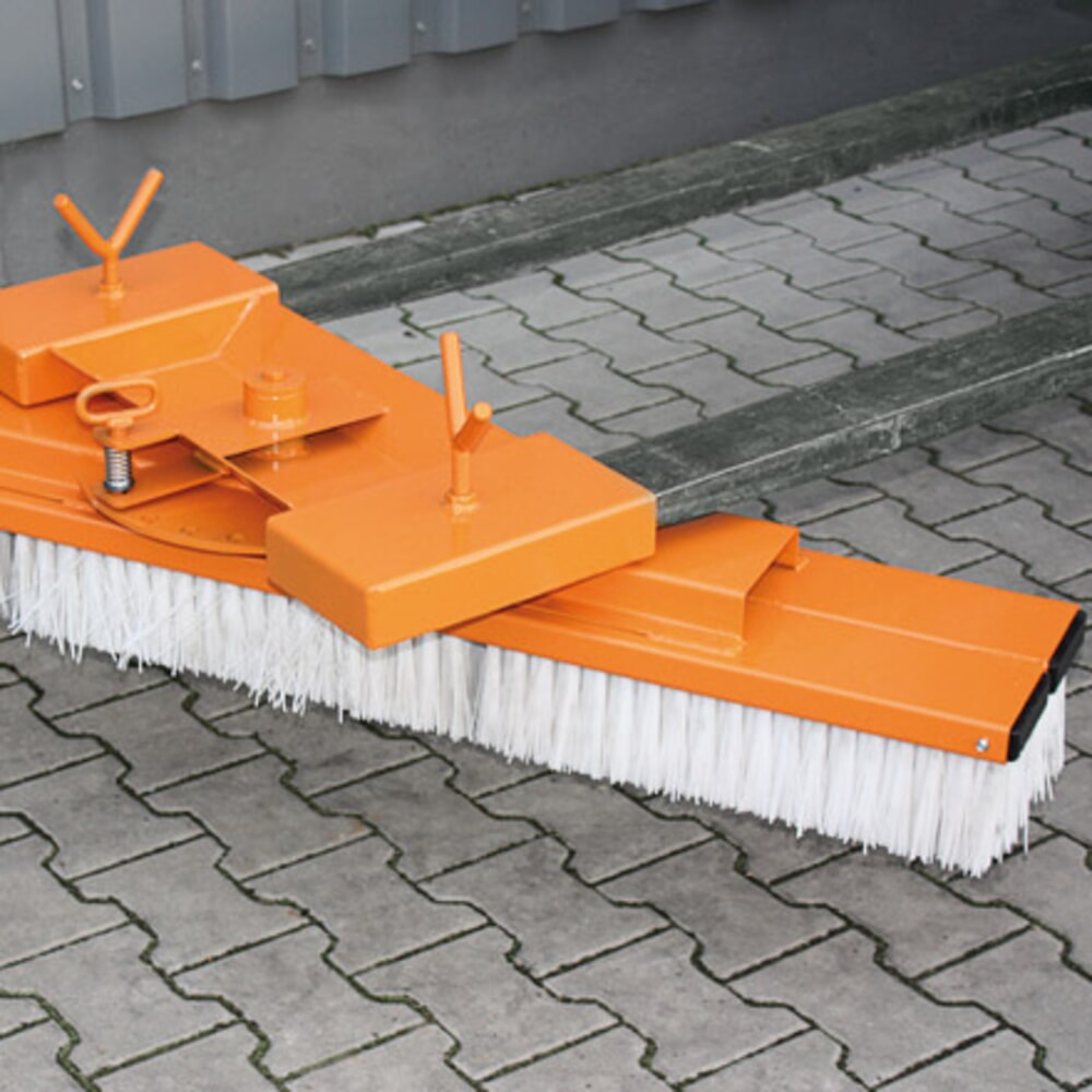 N° de l'image du produit 5 : Eichinger® Balai pour chariot élévateur, chargeur à roues, etc., largeur 1 000 mm orangé pur