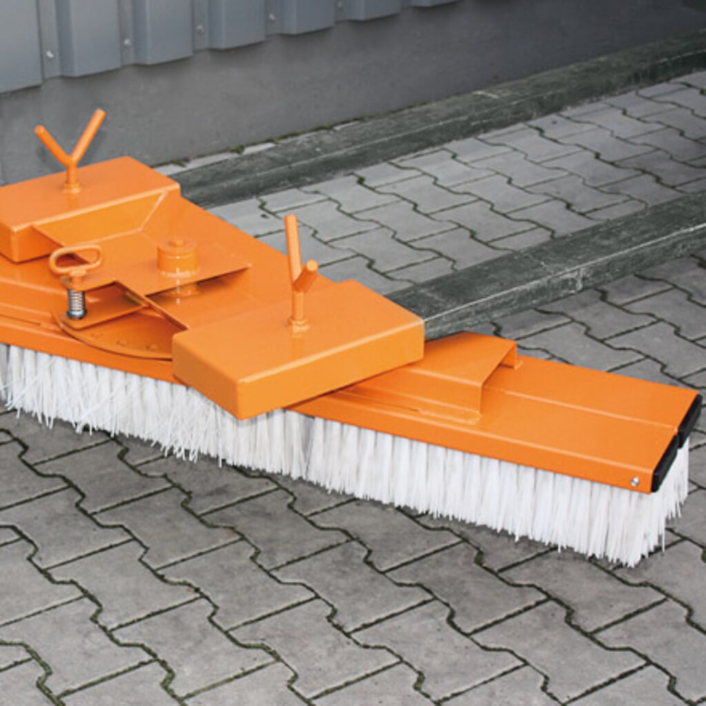 N° de l'image du produit 5 : Eichinger® Balai pour chariot élévateur, chargeur à roues, etc., largeur 1 000 mm orangé pur