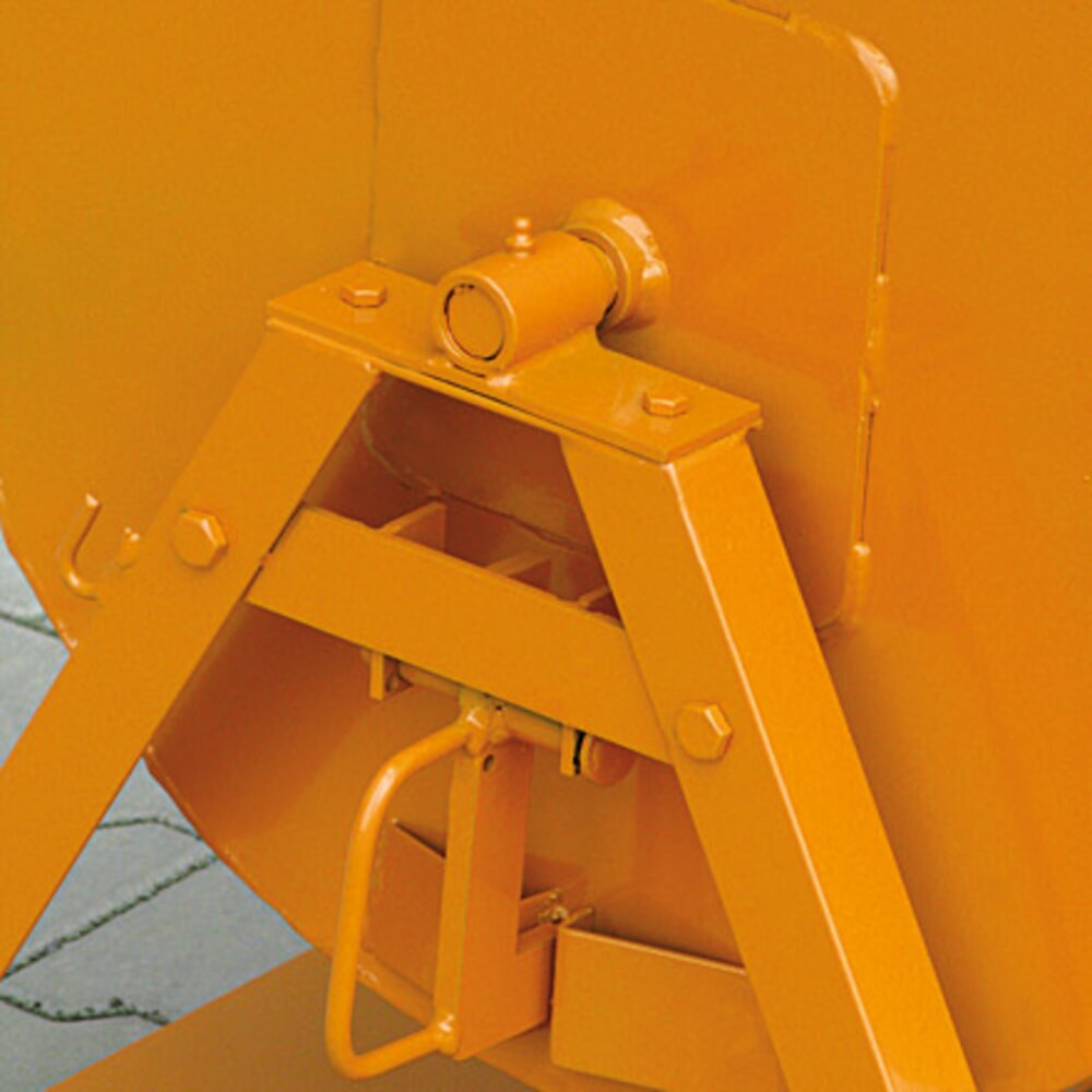 N° de l'image du produit 3 : Eichinger® Benne basculante basculable des 2 côtés, accessible des 4 côtés, 500 kg, 600 litres orangé pur