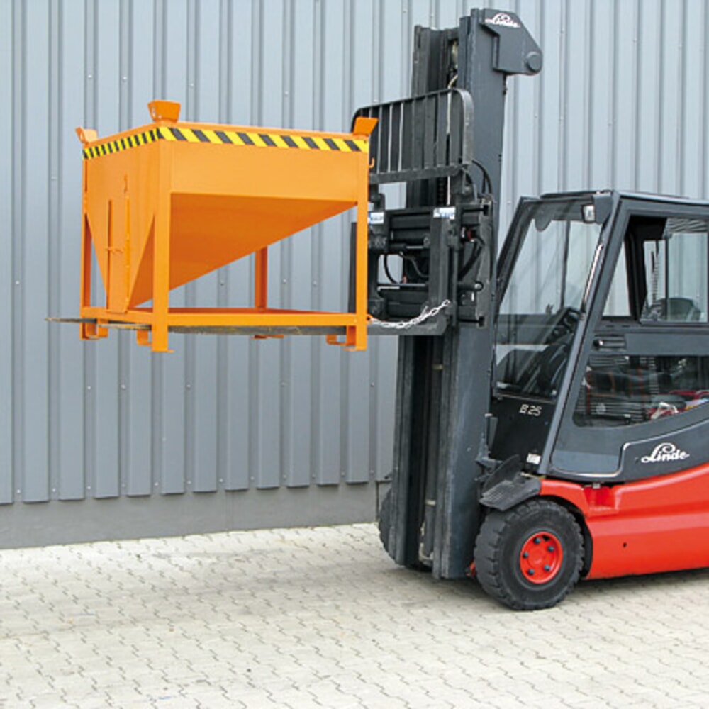 N° de l'image du produit 5 : Eichinger® Conteneur silo à guillotine, 300 litres orangé pur