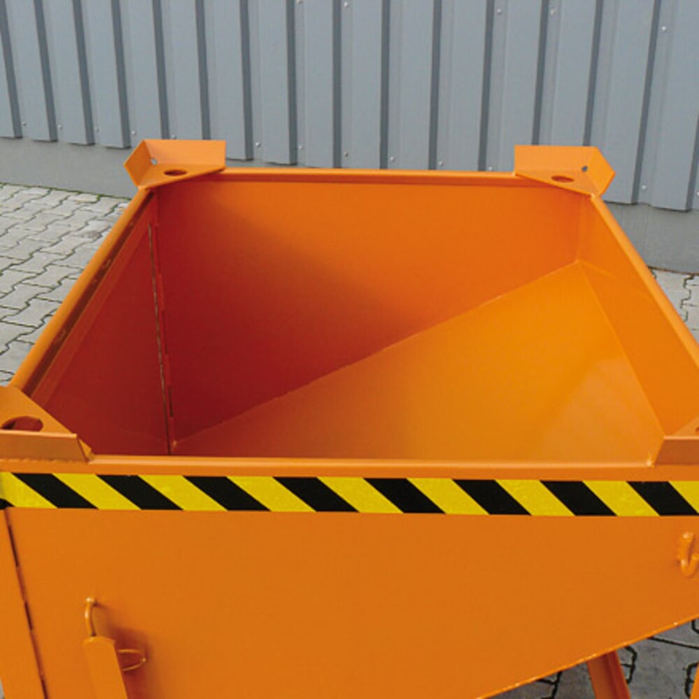 N° de l'image du produit 5 : Eichinger® Conteneur silo avec clapet de déversement de grande surface, 300 litres orangé pur