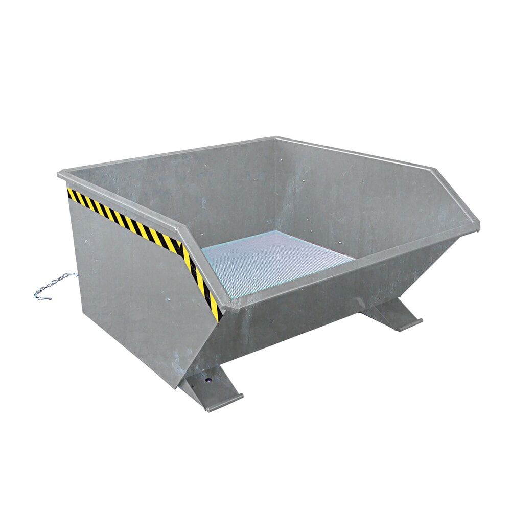 N° de l'image du produit 1 : Eichinger® Benne à copeaux à fond en tôle perforée et robinet de vidange, 1 000 kg, 500 litres, galvanisée à chaud