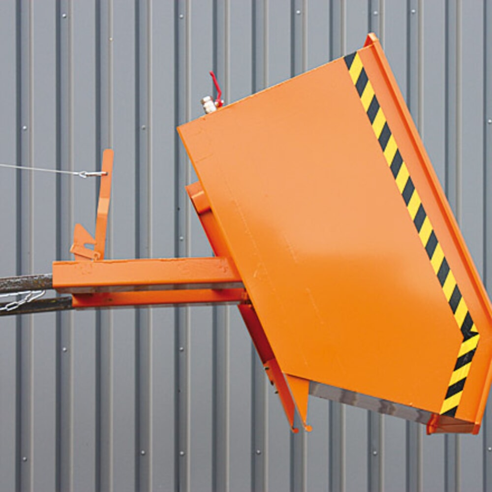 N° de l'image du produit 4 : Eichinger® Benne à copeaux à fond en tôle perforée et robinet de vidange, 1 000 kg, 500 litres, gris anthracite