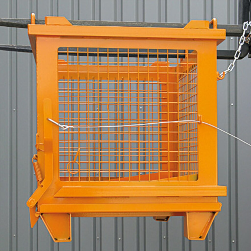 Eichinger® Benne basculante à grille avec fond basculant déverrouillable, 500 kg, 1 000 litres, orangé pur N° de l'image du produit 5 : Eichinger® Benne basculante à grille avec fond basculant déverrouillable, 500 kg, 1 000 litres, orangé pur