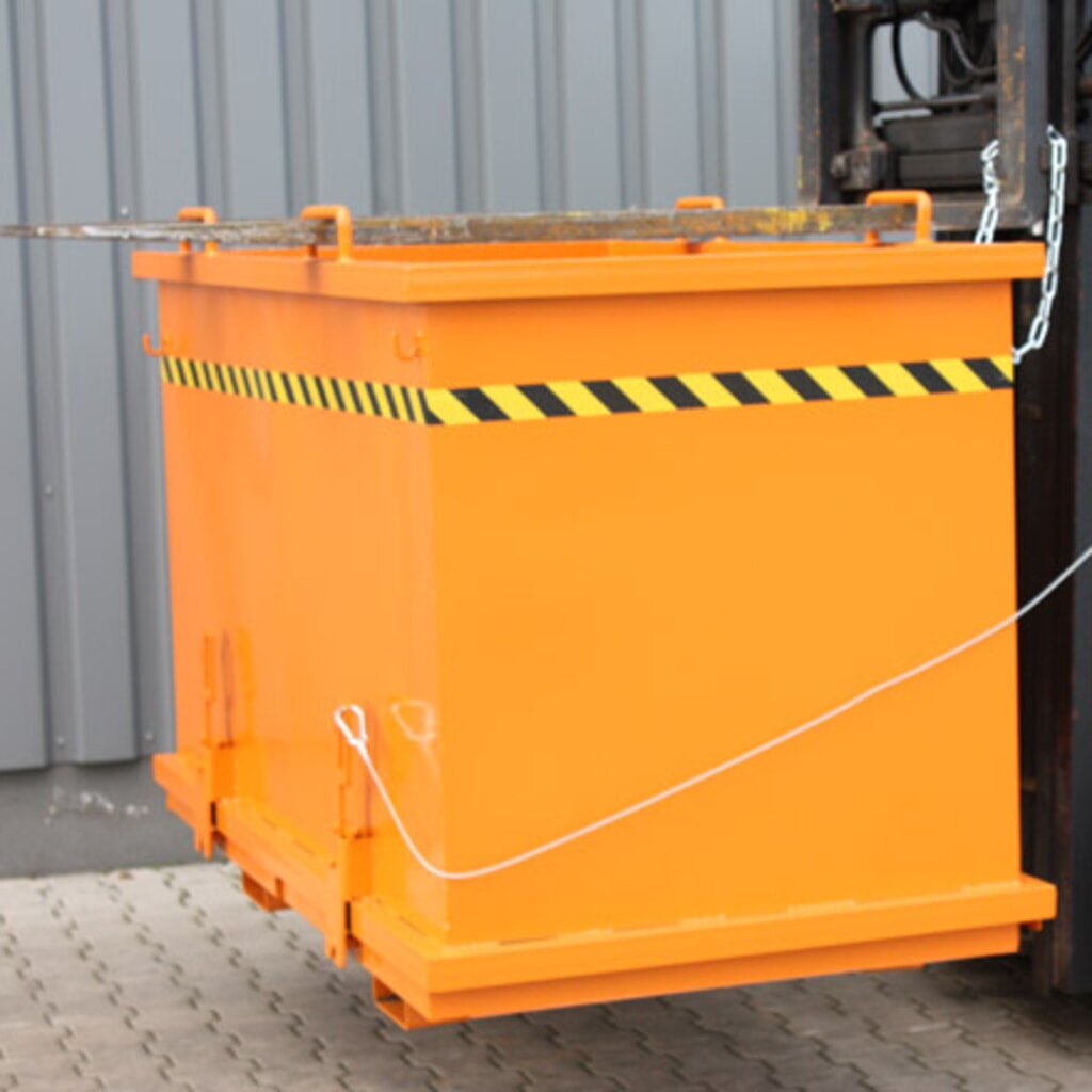 N° de l'image du produit 4 : Eichinger® Benne à fond basculant, Système de tri, 3x600 litres orangé pur