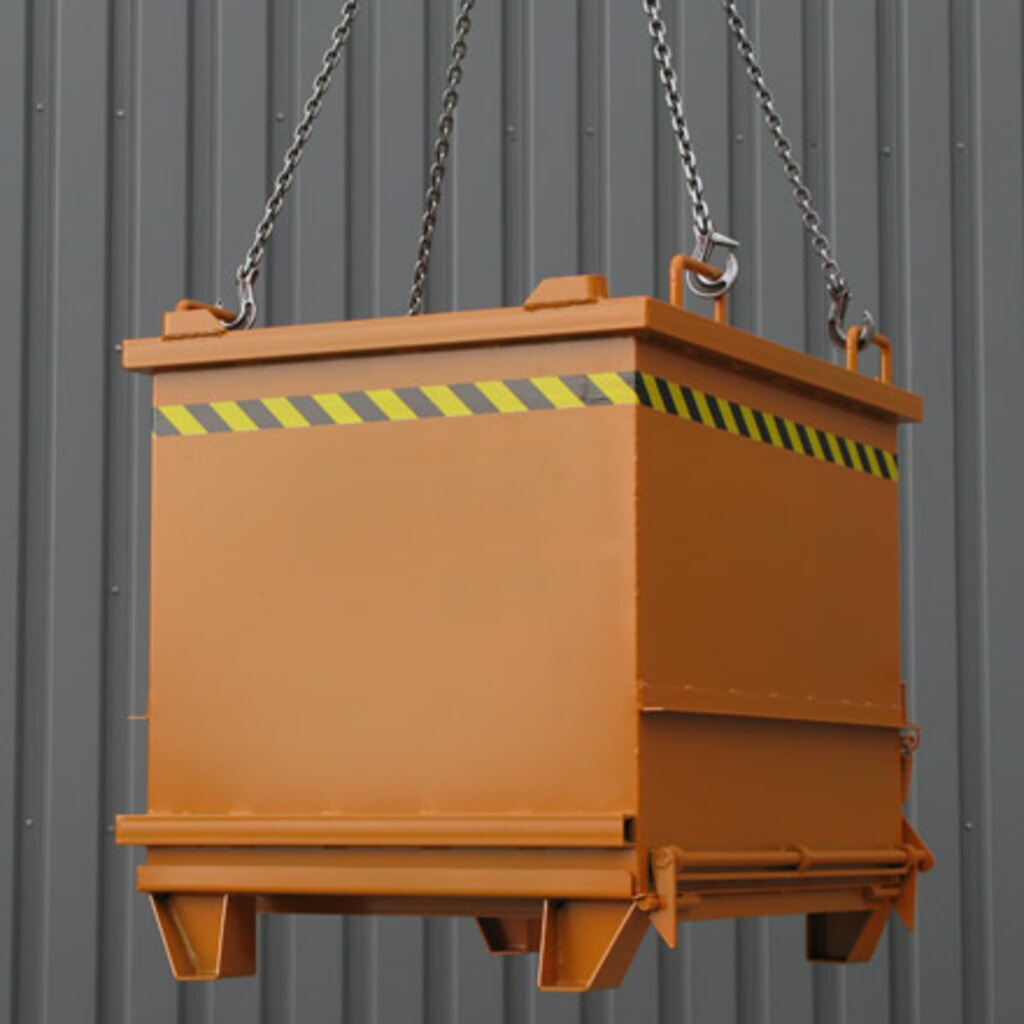 N° de l'image du produit 4 : Eichinger® Conteneur pour matériaux de construction à fond basculant, 2 000 kg, 1 000 litres, galvanisé à chaud