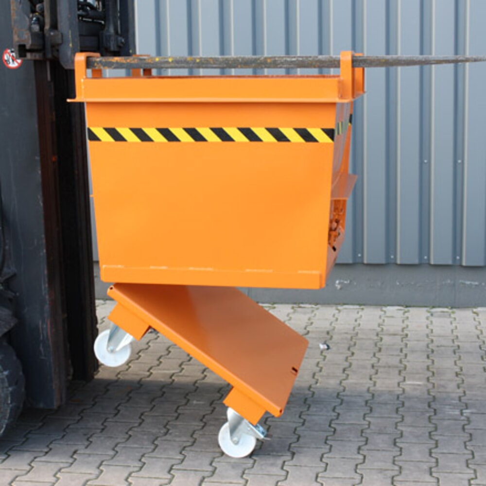 N° de l'image du produit 4 : Eichinger® Benne à fond basculant en version conique, 1500 kg, 750 litres gris anthracite