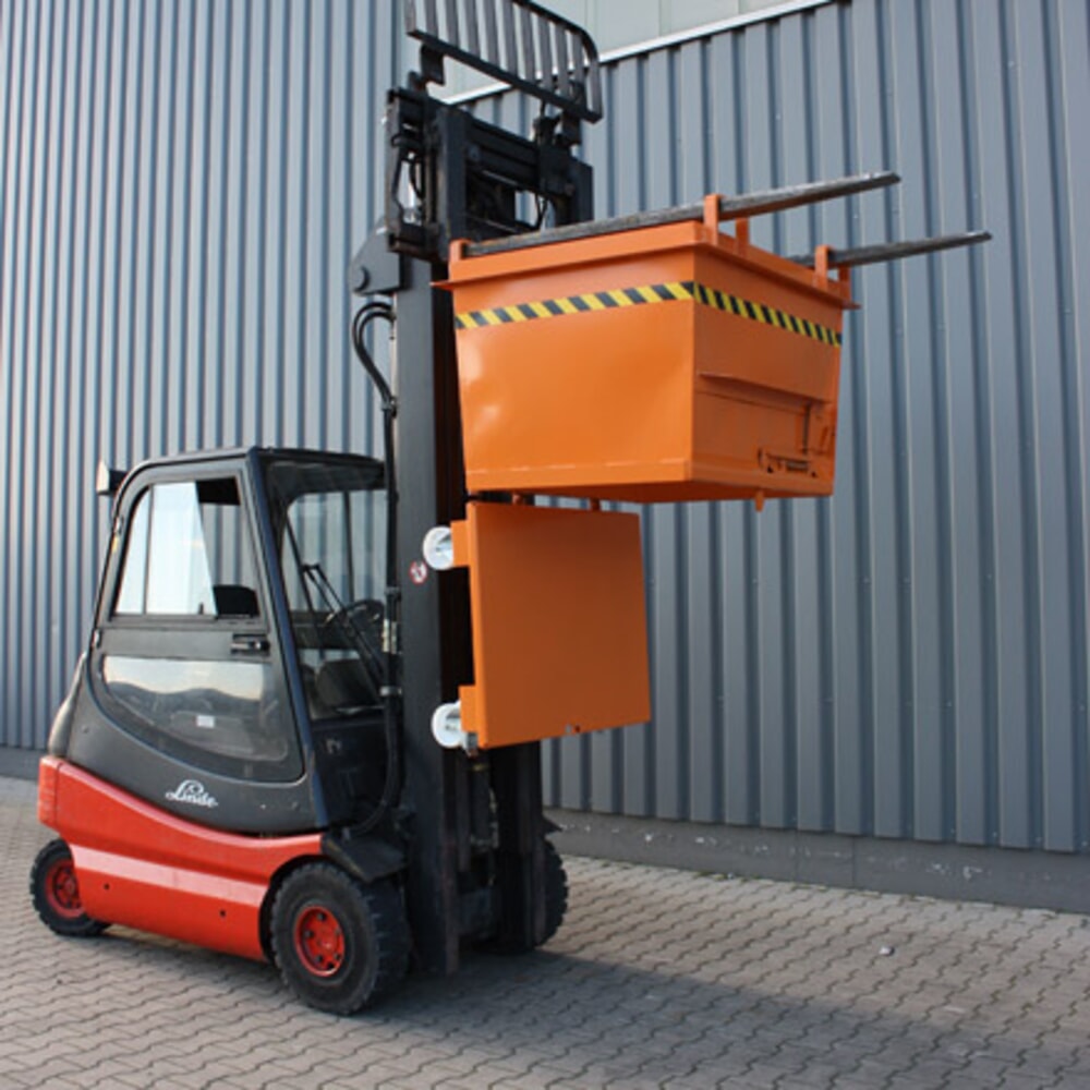 N° de l'image du produit 6 : Eichinger® Benne à fond basculant en version conique, 1500 kg, 750 litres gris anthracite
