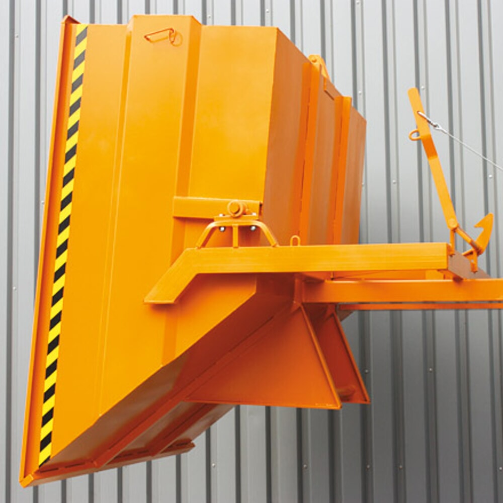 N° de l'image du produit 5 : Eichinger® Benne basculante extra large et massive, 2 500 kg, 4 000 litres, bleu gentiane