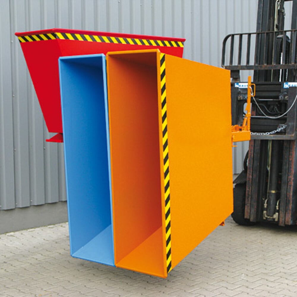 N° de l'image du produit 3 : Eichinger® Benne basculante Système de tri 2 en 1 ou « 3 en 1 », 2x900 litres, orangé pur