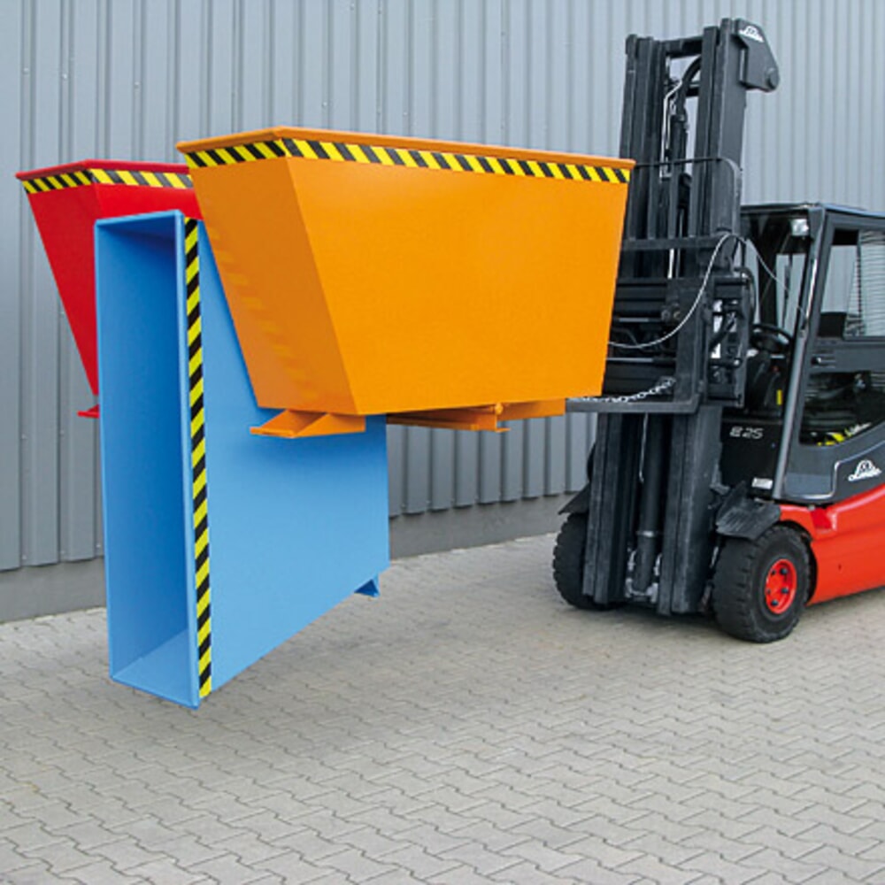 N° de l'image du produit 5 : Eichinger® Benne basculante Système de tri 2 en 1 ou « 3 en 1 », 2x900 litres, orangé pur