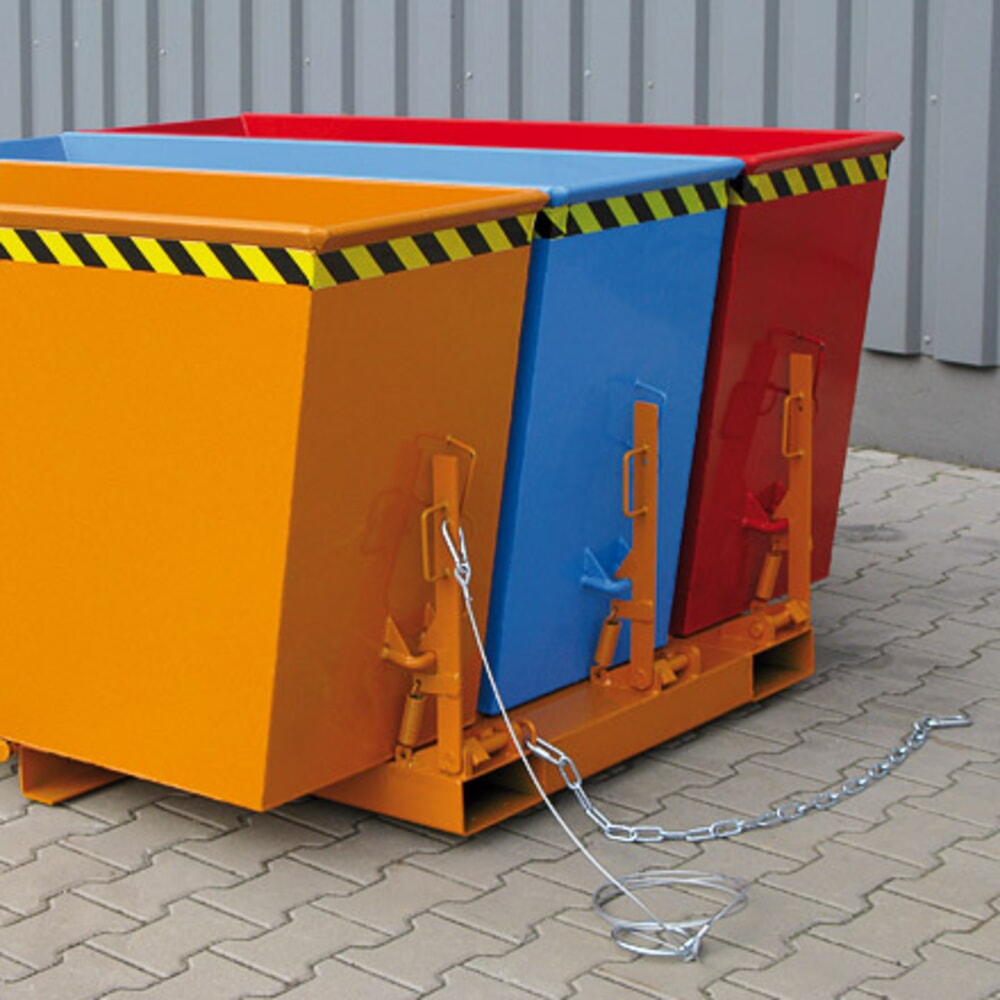 N° de l'image du produit 6 : Eichinger® Benne basculante Système de tri 2 en 1 ou « 3 en 1 », 2x900 litres, orangé pur