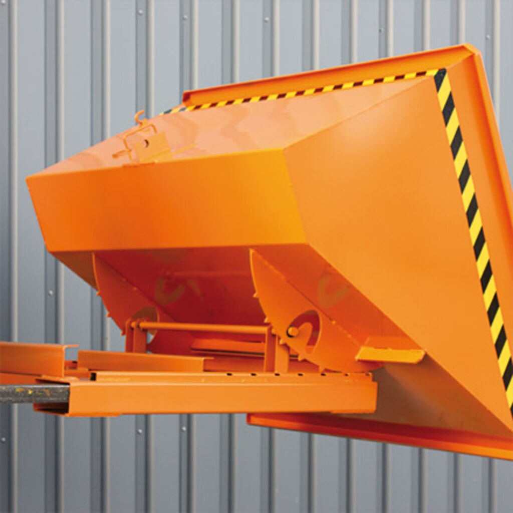 N° de l'image du produit 5 : Eichinger® Benne basculante pour charges lourdes avec patins de roulement, 1500 kg, 1250 litres, gris anthracite