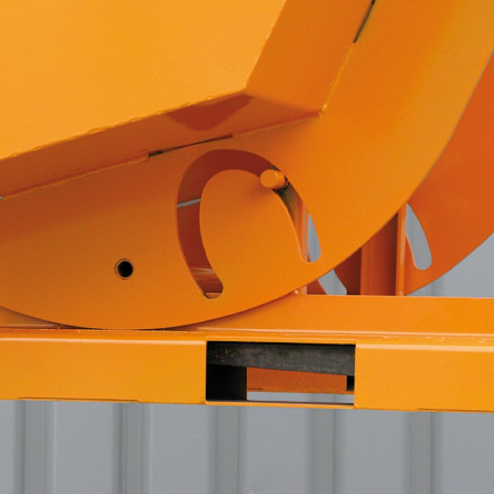 N° de l'image du produit 5 : Benne basculante Eichinger® hauteur de construction élevée, basculable transversalement au sens de la marche et dans le sens de la marche, 1 000 kg, 600 litres, orangé pur