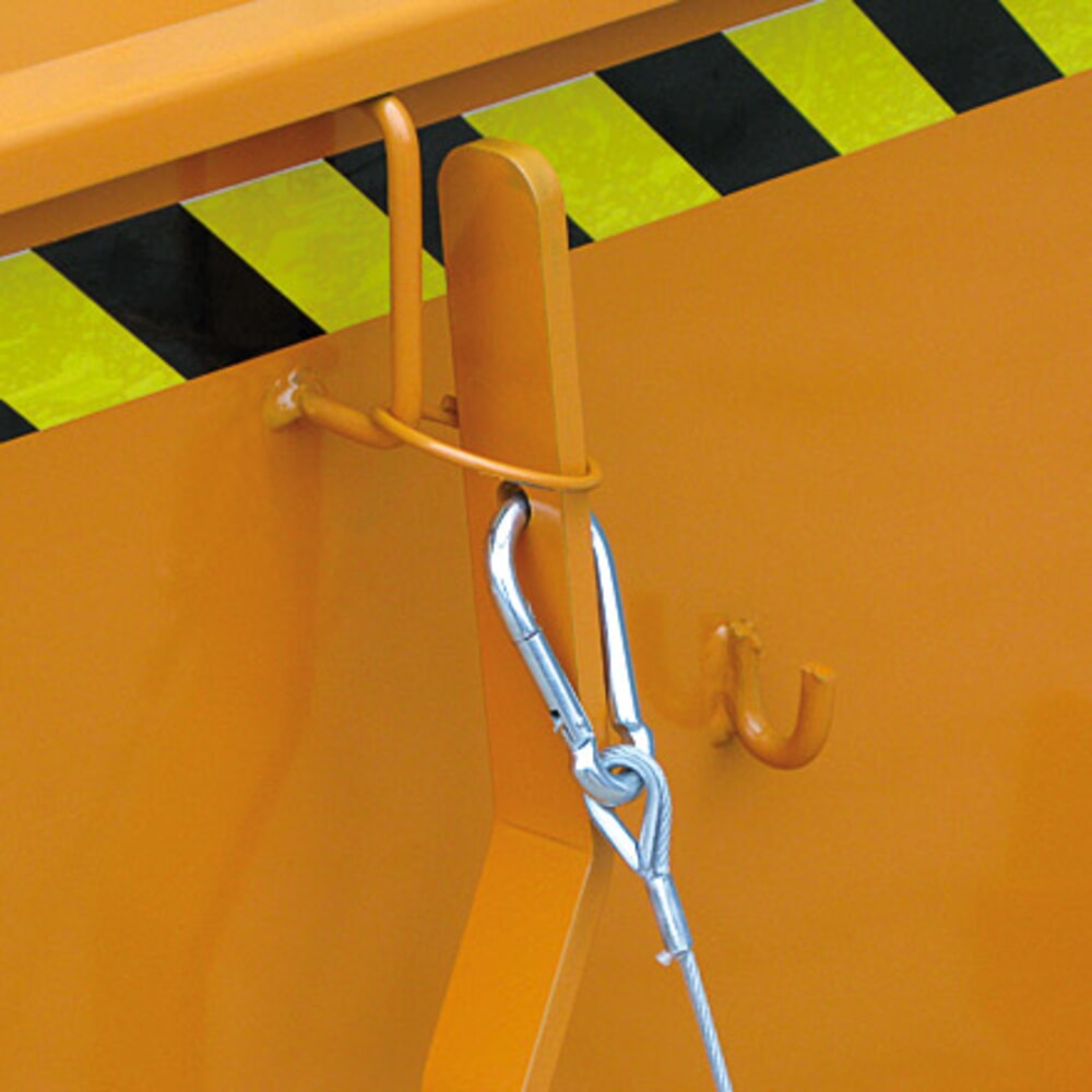 N° de l'image du produit 3 : Benne basculante Eichinger® hauteur de construction faible, 1 000 kg, 400 litres, gris anthracite
