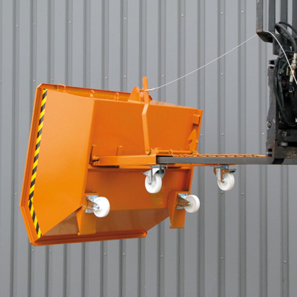 N° de l'image du produit 6 : Benne basculante Eichinger® hauteur de construction faible, 1 000 kg, 400 litres, gris anthracite