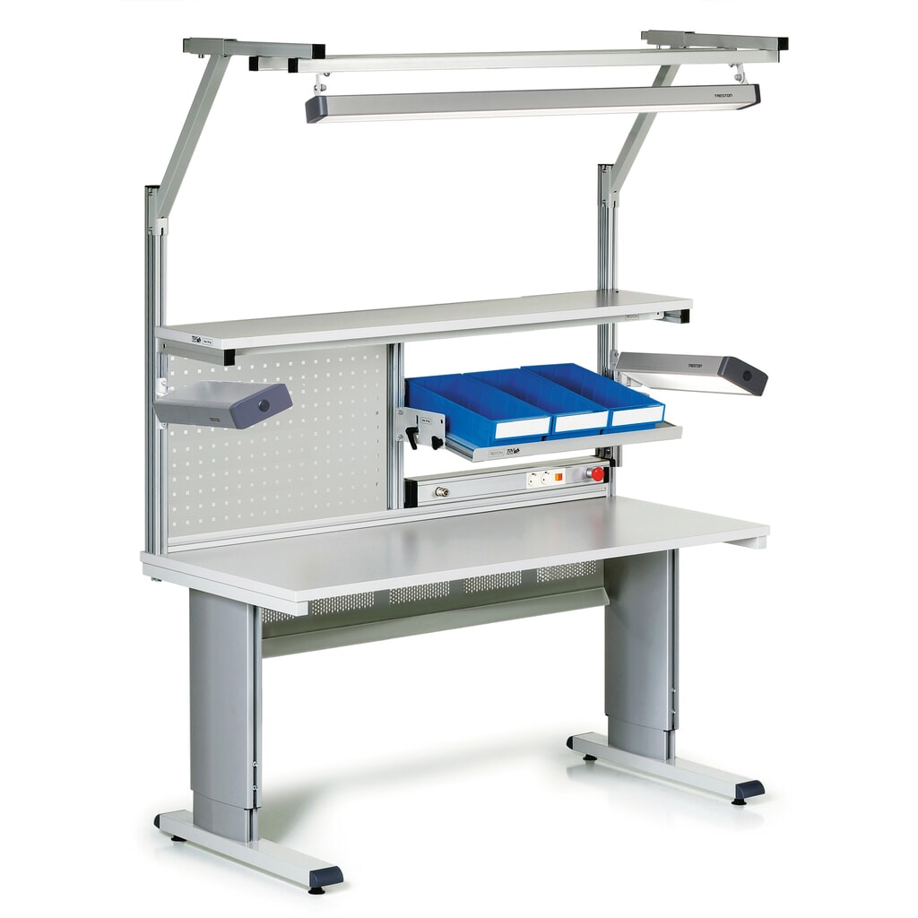 Étagère pour table de travail TRESTON de type WB, largeur 1 000 et 1 800 mm N° de l'image du produit 3 : Étagère pour table de travail TRESTON de type WB, largeur 1 000 et 1 800 mm