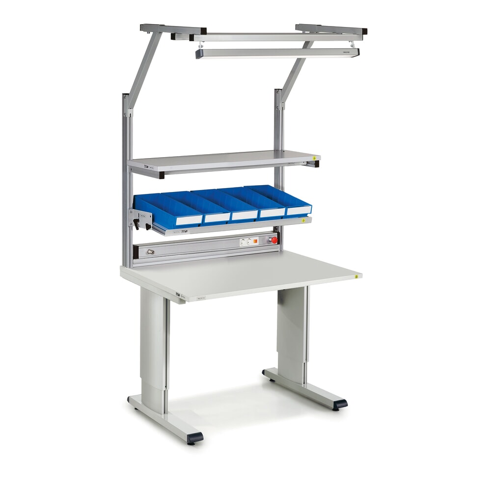 N° de l'image du produit 4 : Table de travail TRESTON, type WB, réglable en hauteur, manuel, L x P 1 073 x 800 mm