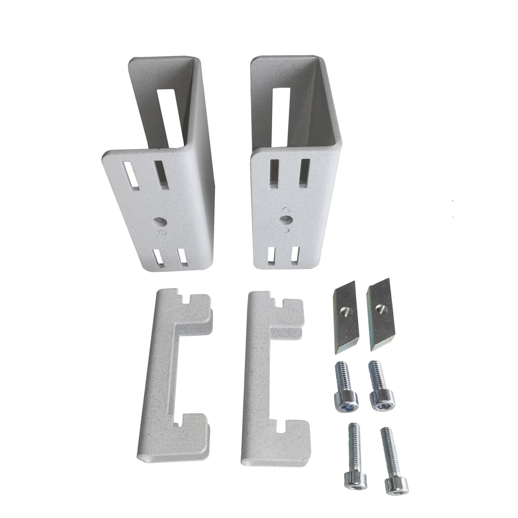 Kit d'adaptation TRESTON pour bras pivotants sur montants perforés et profilés de montage en C Illustration du produit: Kit d'adaptation TRESTON pour bras pivotants sur montants perforés et profilés de montage en C