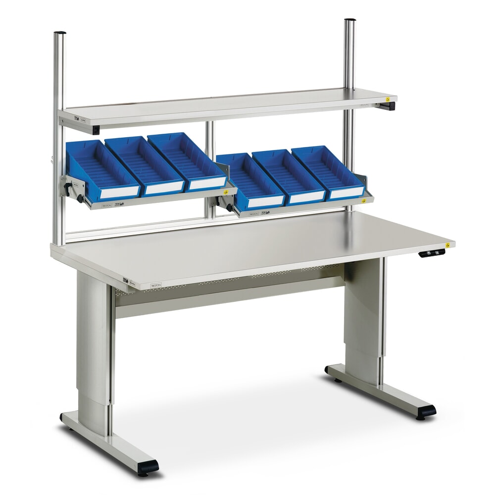 N° de l'image du produit 3 : Étagère ALH150 pour table de travail TRESTON WB, ESD, lxP 1 500 x 310 mm