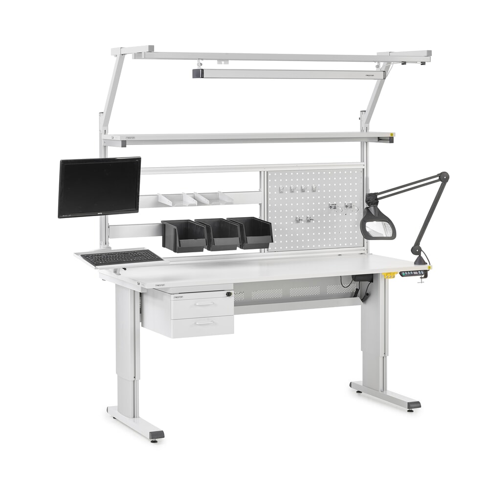 N° de l'image du produit 4 : Étagère ALH150 pour table de travail TRESTON WB, ESD, lxP 1 500 x 310 mm