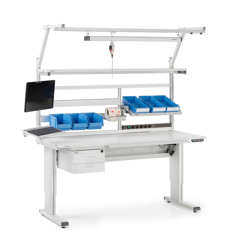 Table de travail TRESTON, type WB, réglable en hauteur, électrique, L x P 1 800 x 800 mm N° de l'image du produit 4 : Table de travail TRESTON, type WB, réglable en hauteur, électrique, L x P 1 800 x 800 mm