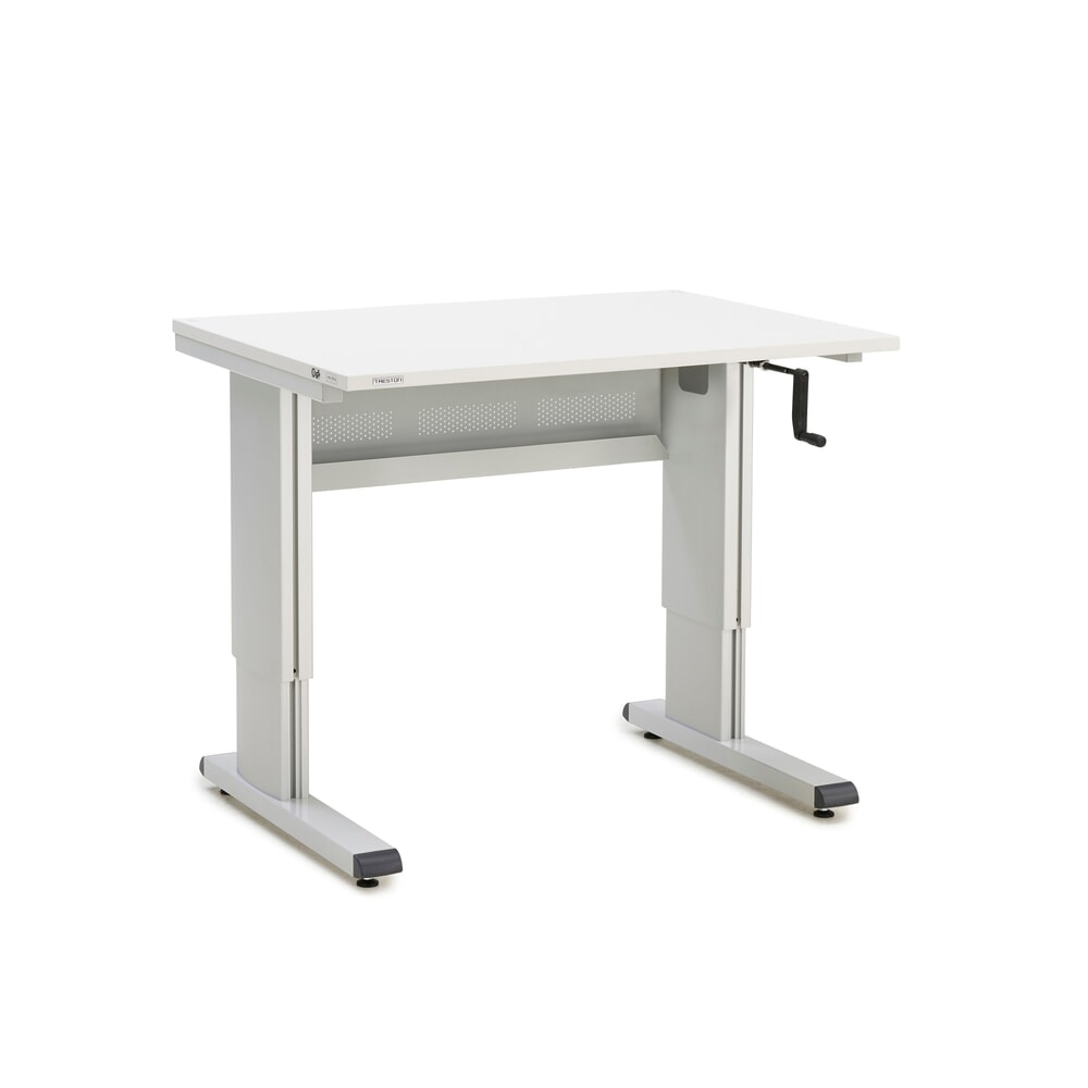 Illustration du produit: Table de travail TRESTON, type WB, réglable en hauteur, manivelle, L x P 1 073 x 800 mm