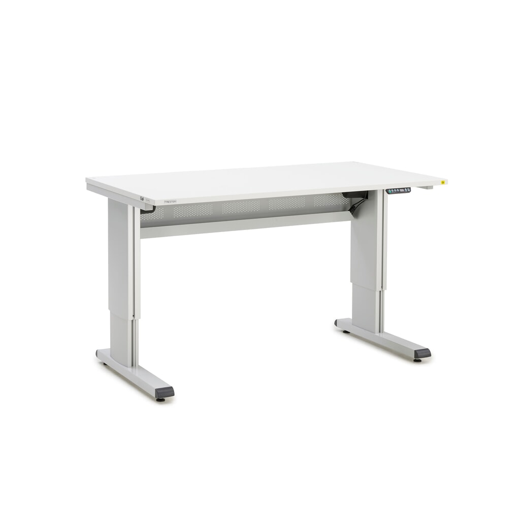 Table de travail TRESTON WB, ESD, réglage électrique de la hauteur, lxP 1 500 x 800 mm, avec cache-câbles Illustration du produit: Table de travail TRESTON WB, ESD, réglage électrique de la hauteur, lxP 1 500 x 800 mm, avec cache-câbles