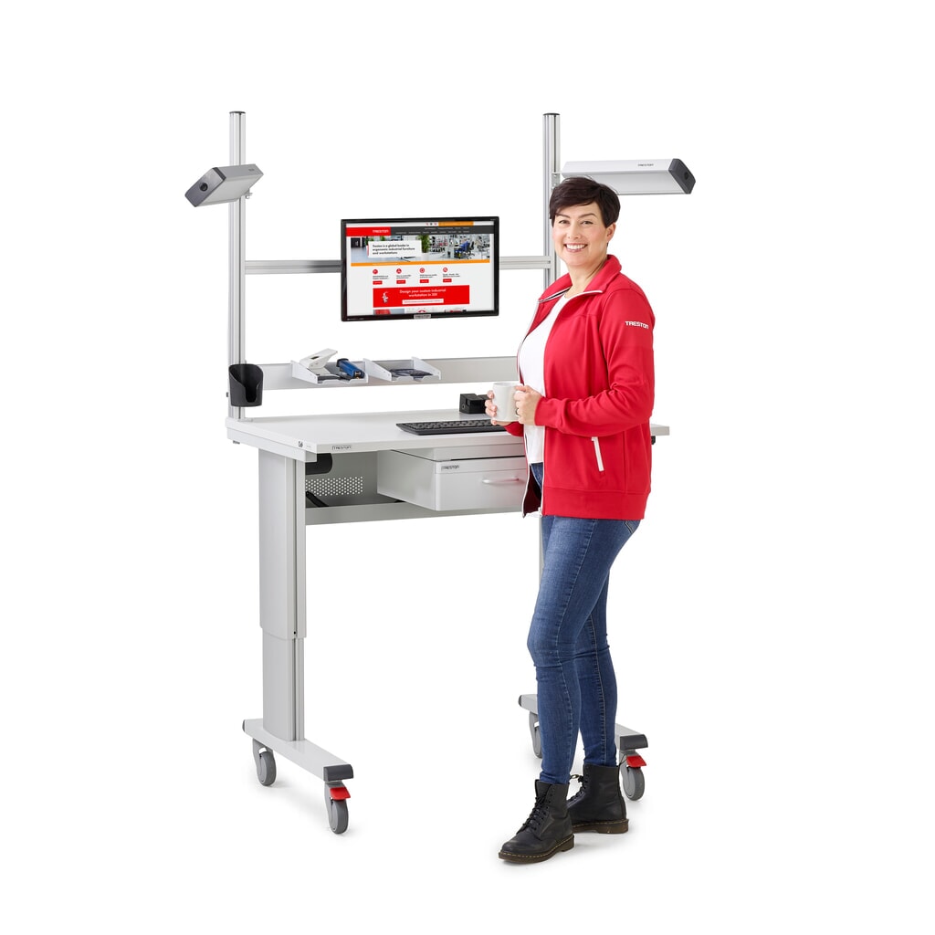 N° de l'image du produit 5 : Table de travail TRESTON WB, ESD, réglable en hauteur manuellement, lxP 1 500 x 800 mm