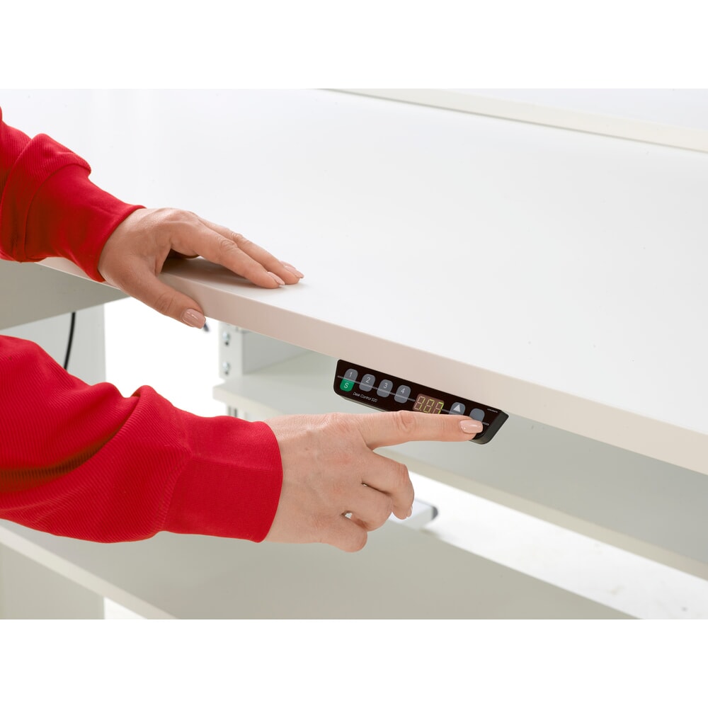 N° de l'image du produit 5 : Table de travail TRESTON WB, ESD, réglage électrique de la hauteur, lxP 1 800 x 800 mm, avec cache-câbles