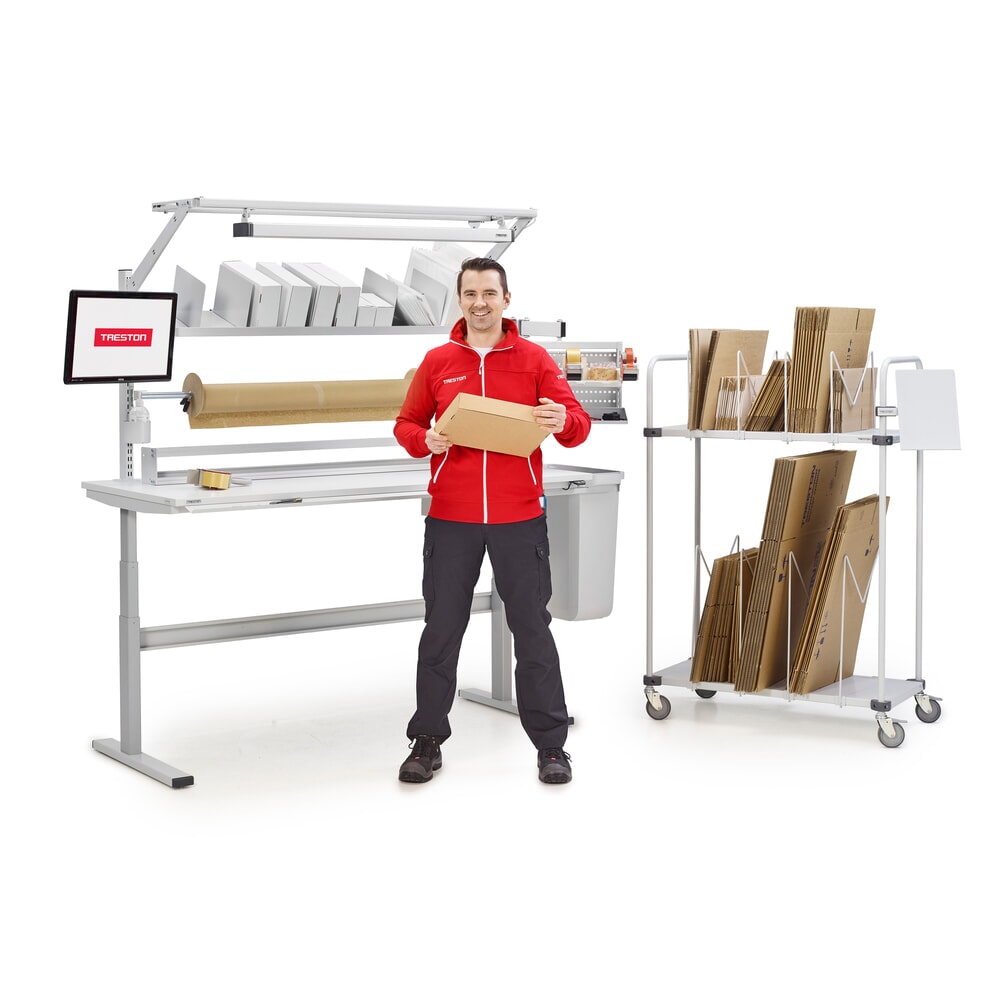 N° de l'image du produit 5 : Table de travail TRESTON TED, réglage électrique de la hauteur, HxlxP 630-1 270 x 900 x 800 mm