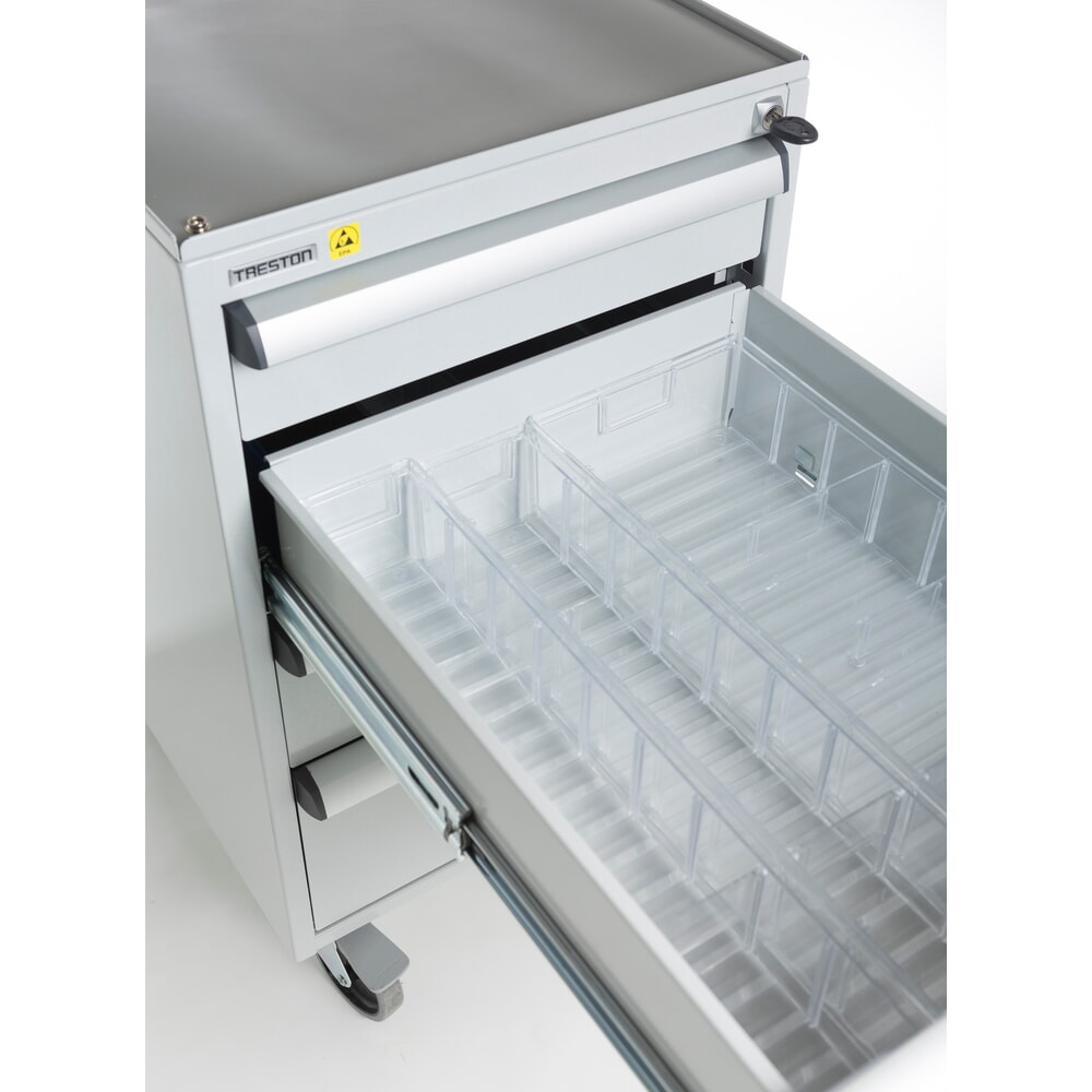 N° de l'image du produit 3 : Bac à bec compatible TRESTON en polystyrène, étiquettes incluses, haut. x larg. x prof. 82 x 186 x 300 mm