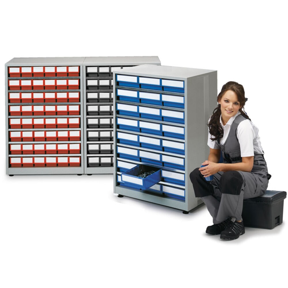 N° de l'image du produit 4 : Système de rangement à tiroirs, 24 tiroirs, bleu