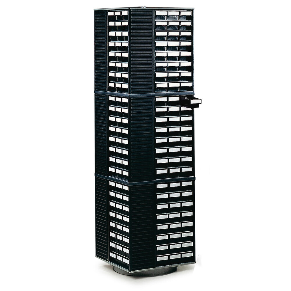 N° de l'image du produit 3 : Colonne pivotante TRESTON pour 12 rangements pour petites pièces, Hxlx P 1 730 x 500 x 500 mm