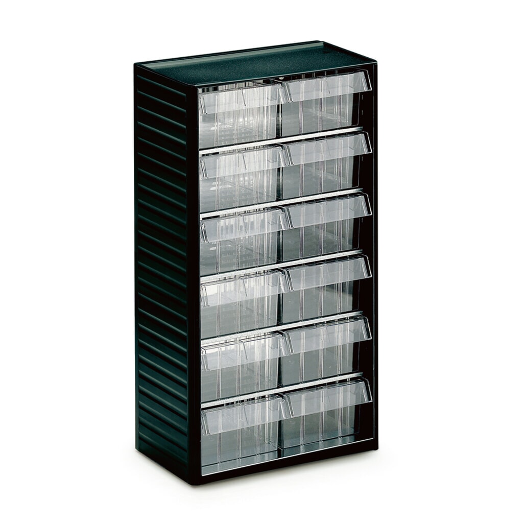 Système de rangement pour petites pièces Premium, hauteur 550 mm, 12 tiroirs Illustration du produit: Système de rangement pour petites pièces Premium, hauteur 550 mm, 12 tiroirs