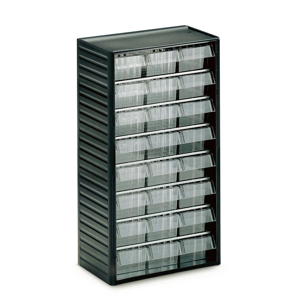 Illustration du produit: Système de rangement pour petites pièces Premium, hauteur 550 mm, 24 tiroirs, largeur 92 mm
