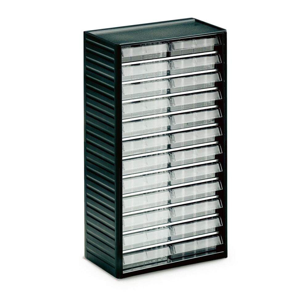 N° de l'image du produit 1 : Système de rangement pour petites pièces Premium, hauteur 550 mm, 24 tiroirs, largeur 138 mm