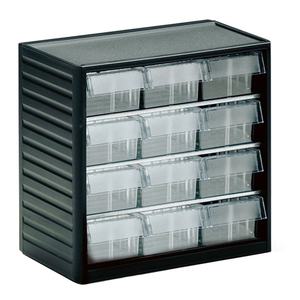 Système de rangement pour petites pièces Premium, hauteur 290 mm, 12 tiroirs, largeur 92 mm Illustration du produit: Système de rangement pour petites pièces Premium, hauteur 290 mm, 12 tiroirs, largeur 92 mm
