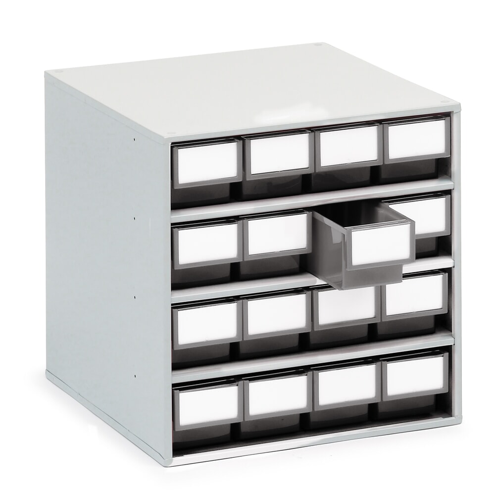 Illustration du produit: Système de rangement à tiroirs, 16 tiroirs, profondeur 400 mm, gris anthracite