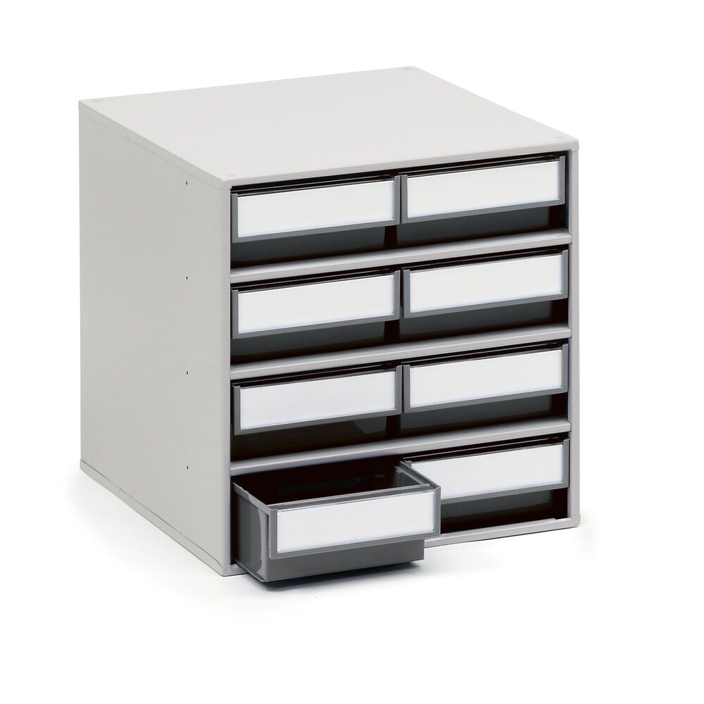 Illustration du produit: Système de rangement à tiroirs, 8 tiroirs, profondeur 400 mm, gris anthracite