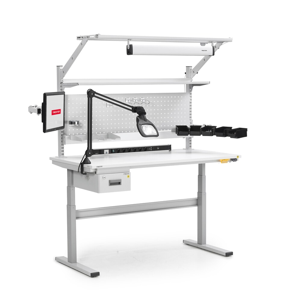 N° de l'image du produit 3 : Montants perforés pour table de travail TRESTON TED, avec bride, hauteur 790 mm, 2 pcs/UV