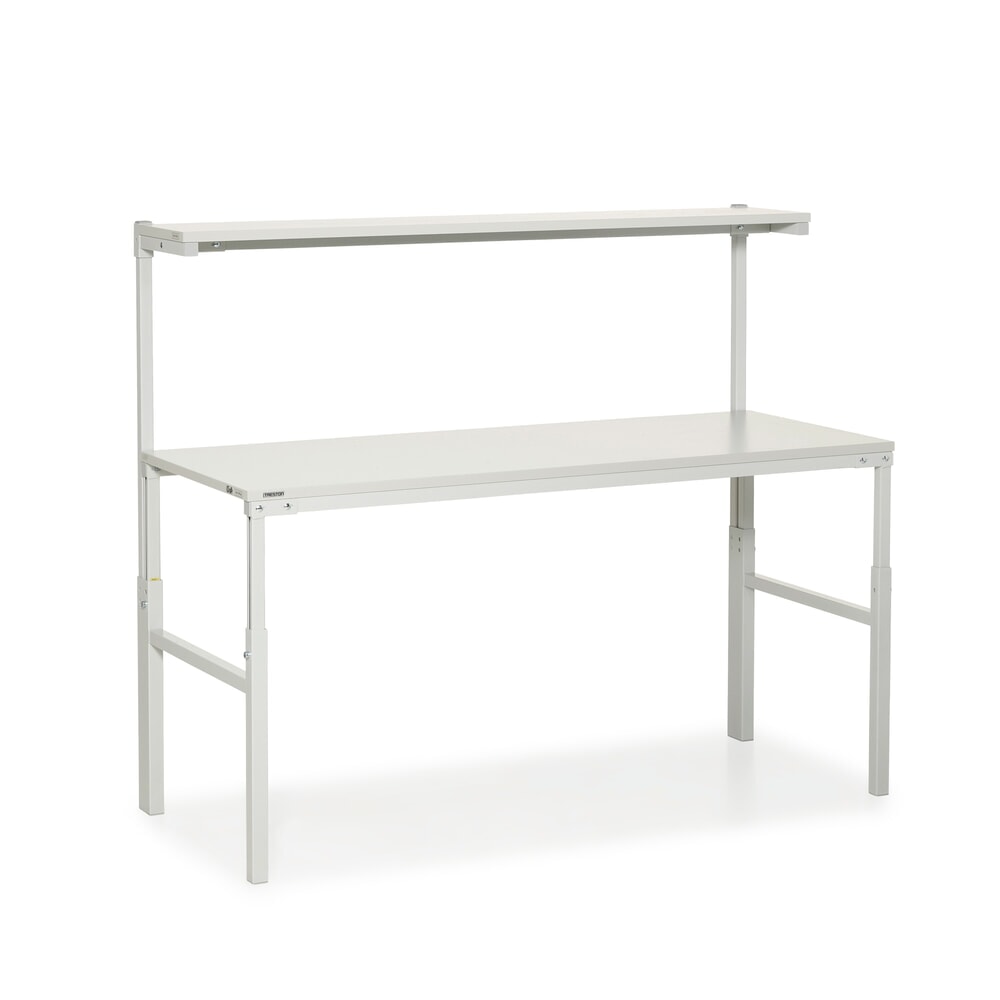 Illustration du produit: Table de travail TRESTON TPH avec étagère, ESD, réglable en hauteur manuellement, lxP 1 800 x 700 mm