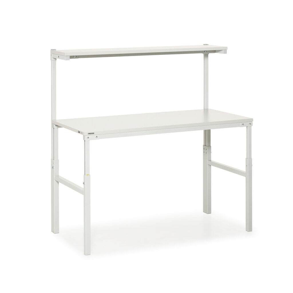 Illustration du produit: Table de travail TRESTON TPH avec étagère, ESD, réglable en hauteur manuellement, lxP 1 500 x 700 mm